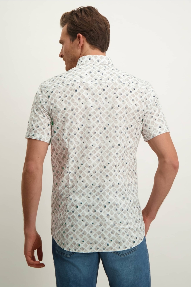 KORTE MOUW OVERHEMD MET GEOMETRISCHE PRINT 26413222 1116
